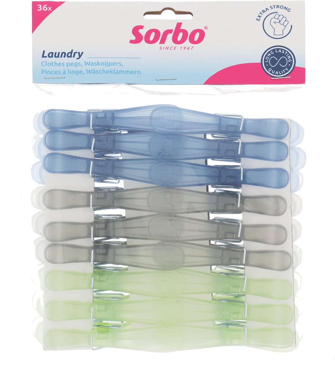 Goedkoopste Sorbo wasknijpers 5x36st plastic