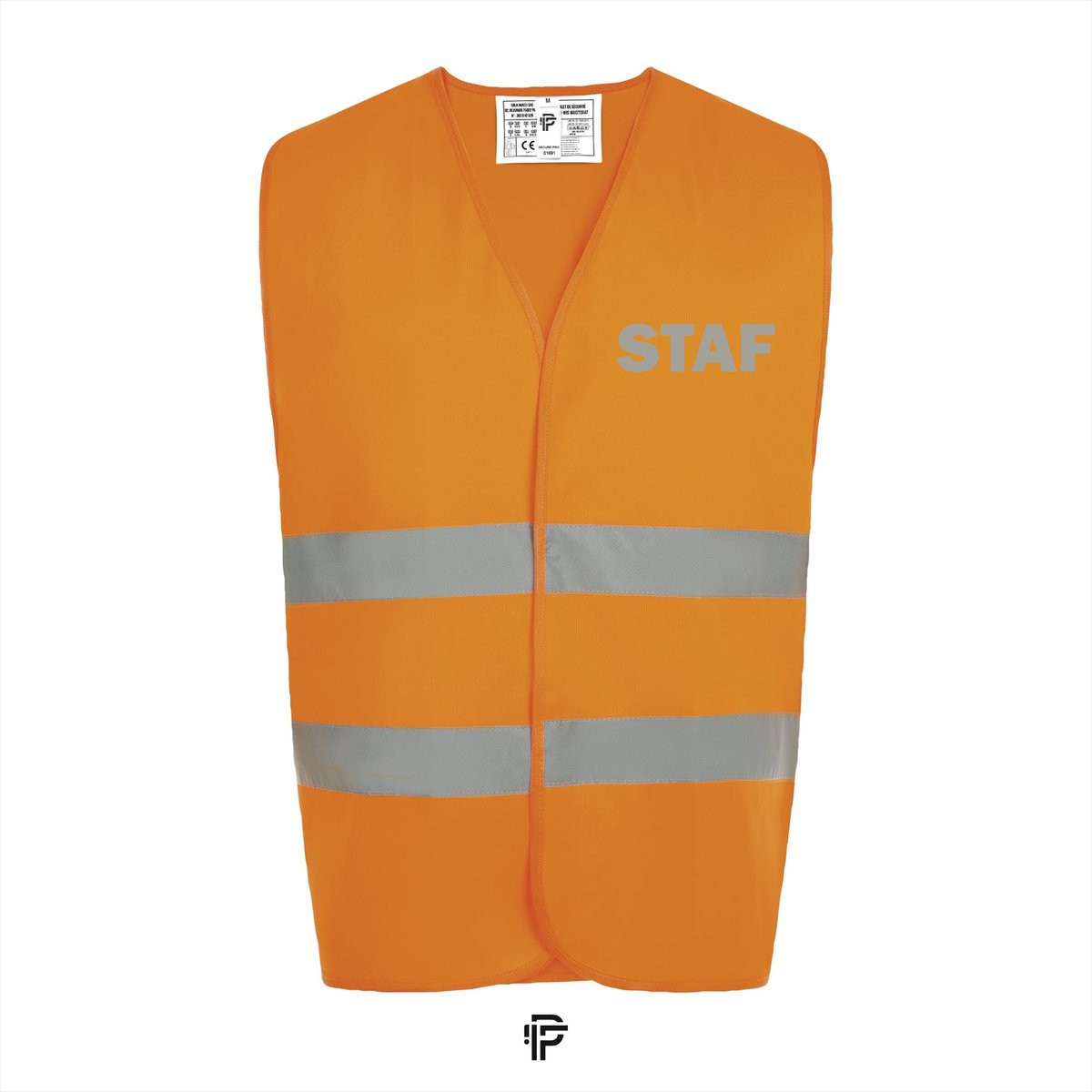 Veiligheidshesje STAF - Fluo Oranje - Maat M - Reflecterende tekst - Veiligheidshesje voor Volwassenen – Veiligheidsvest - Oranje Hesjes