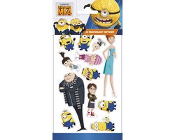 12x Verschrikkelijke Ikke 4 / Minions Plak Tattoo - Party Feest Thema Fun Twinkel
