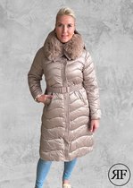 Mochy dames winterjas Parka I mantel met capuchon I iimitatiebont I omkeerbare jas I imitatiebont afneembaar I grijs zwart