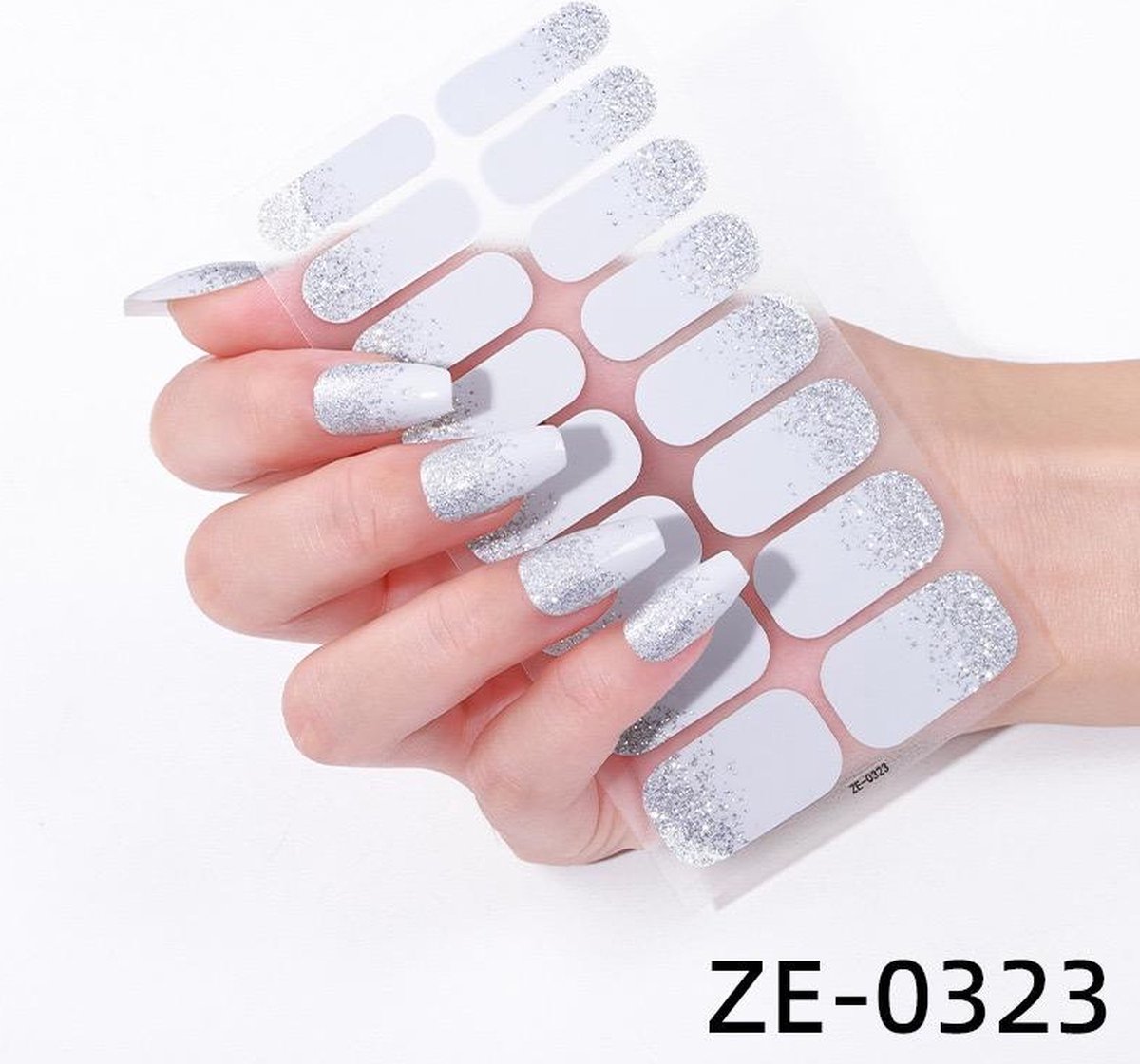 Goedkoopste Prachtige nieuwe design NagelStickers Met Nagelvijlen/ 1 vel , 16 tips/ Manicure Nagel stickers / Nail stickers