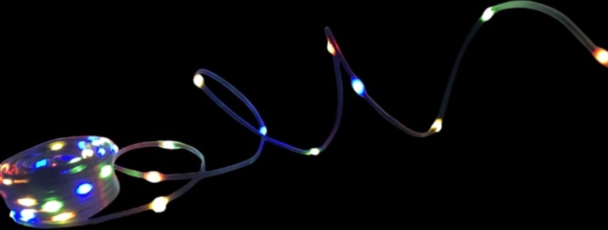 Luca Lighting Wire string,verlichting snoer multicolor 100LED Outdoor IP44 timer, 8functies ,L1000cm