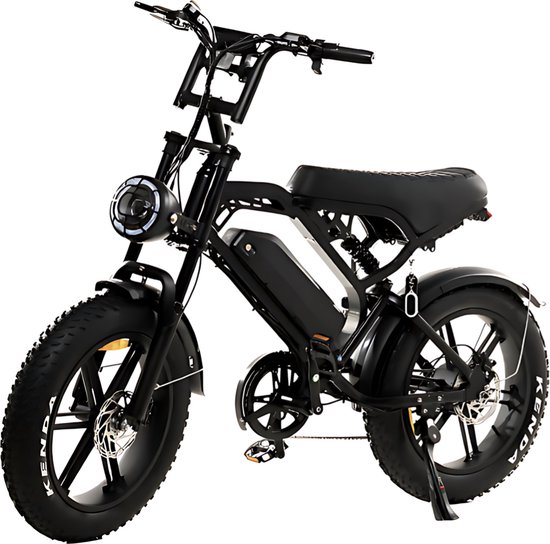 Foto: Vilolux fatbike electrisch fatbike v20 pro legaal rijklaar niet opvoerbare fatbikes 2 jaar garantie telefoontasje hydraulische remmen alarm zwart