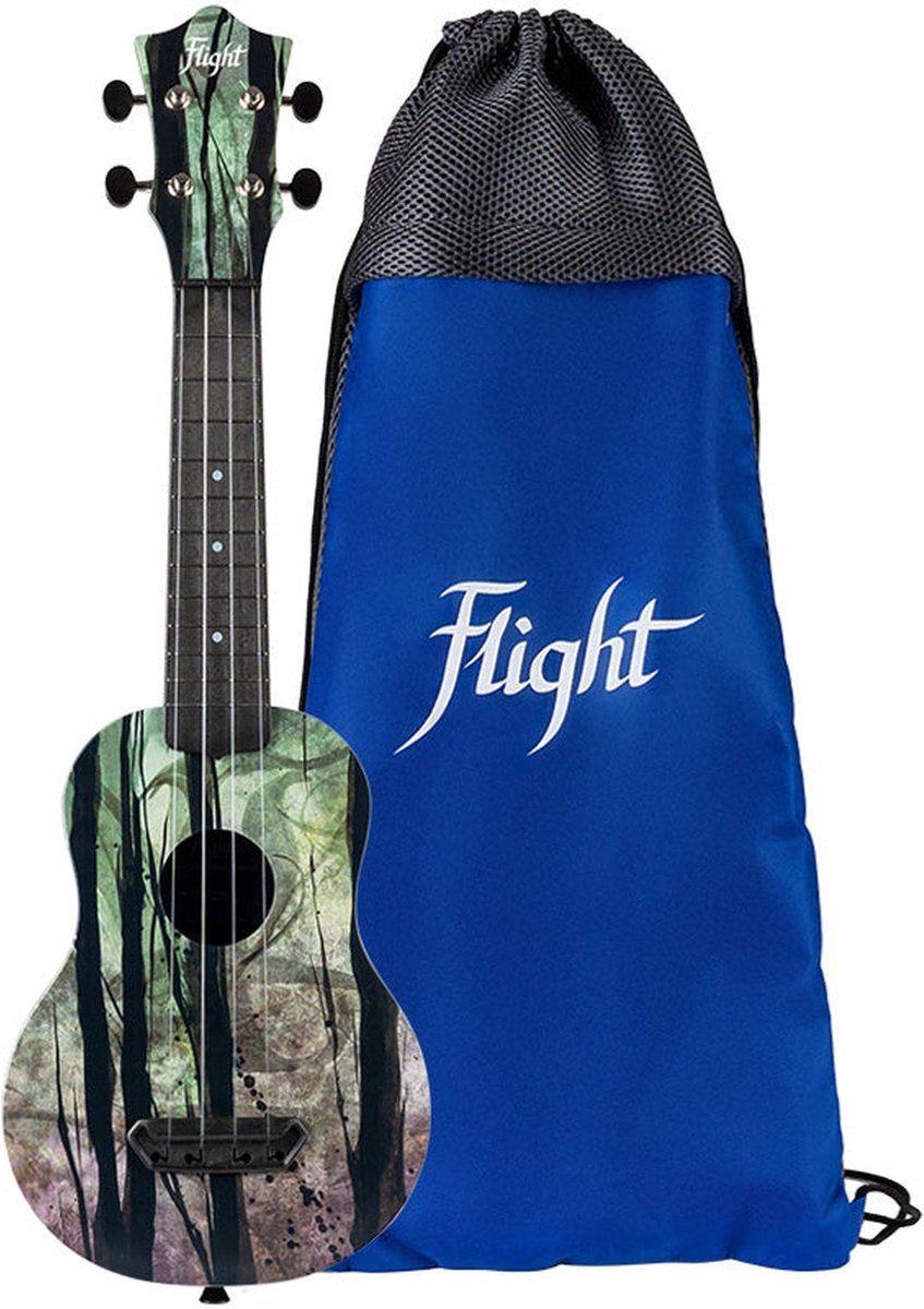 Flight Ultra Travel Series UTS-40 Deep Forest kunststof sopraan ukelele met hoes