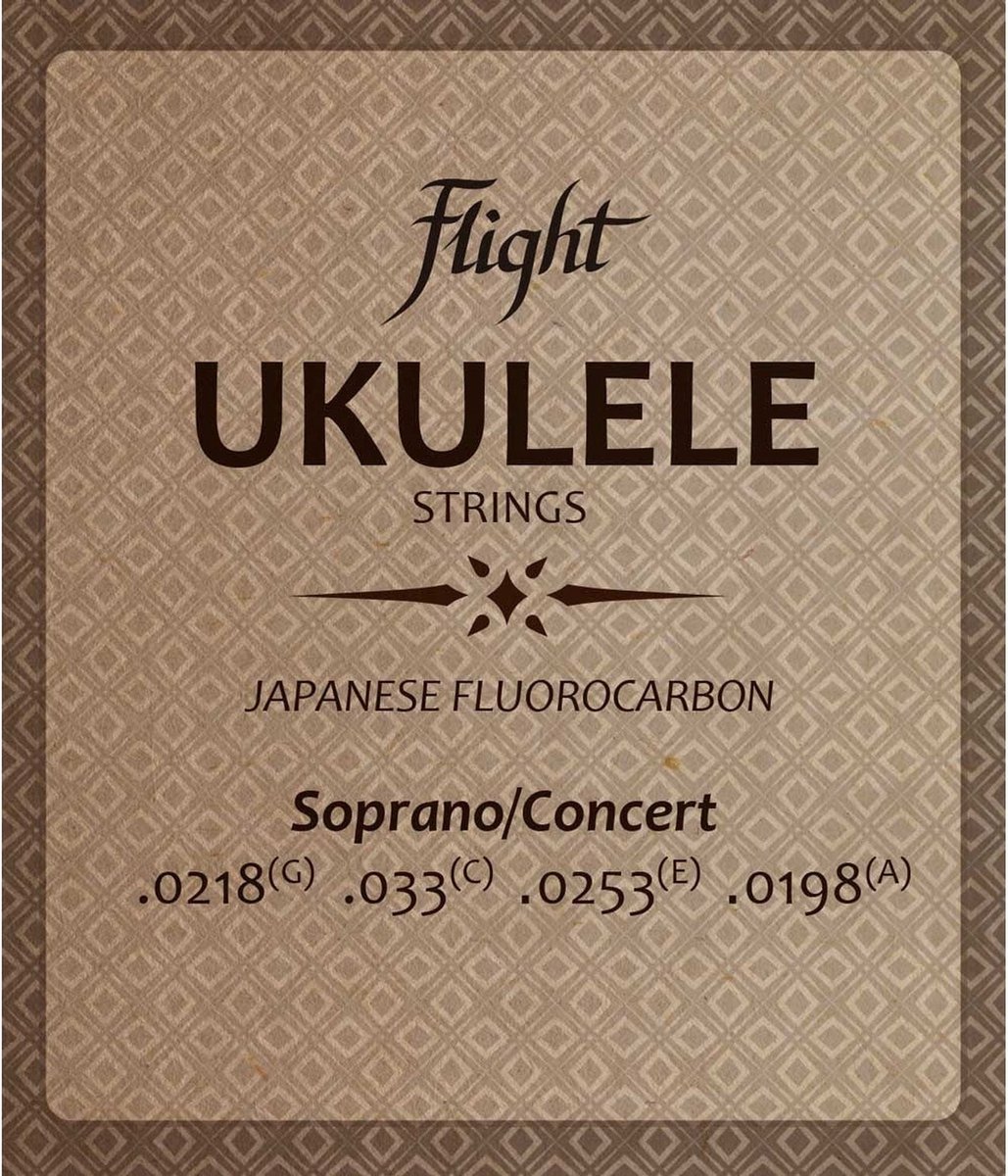 Flight FUSSC-100 Sopraan/Concert Ukulele Snarenset – Fluorocarbon