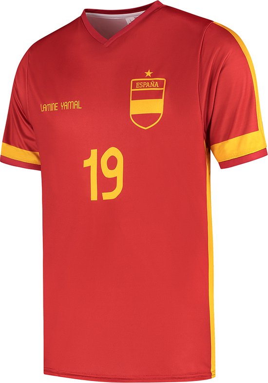 Kit de Football Espagne Yamal - Kit de Football Enfants - Maillot et Short - Garçons et Filles - Adultes - Hommes et Femmes - S