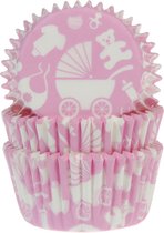 Bol.com House of Marie Cupcake Vormpjes Baby Roze pk/50 aanbieding