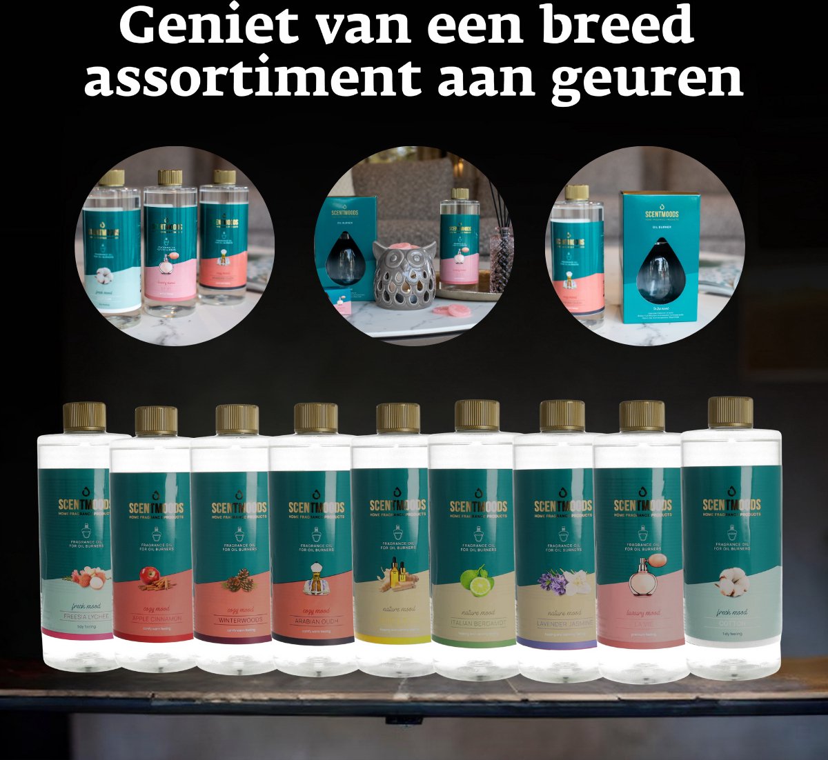 Scentmoods Appel en Kaneel Geurolie - Geurolie Voor Oliebrander - Etherische Olie - Essentiele Olie - Etherische Olien - 750ml — cadeau in Cadeau-ideeën - foto 3