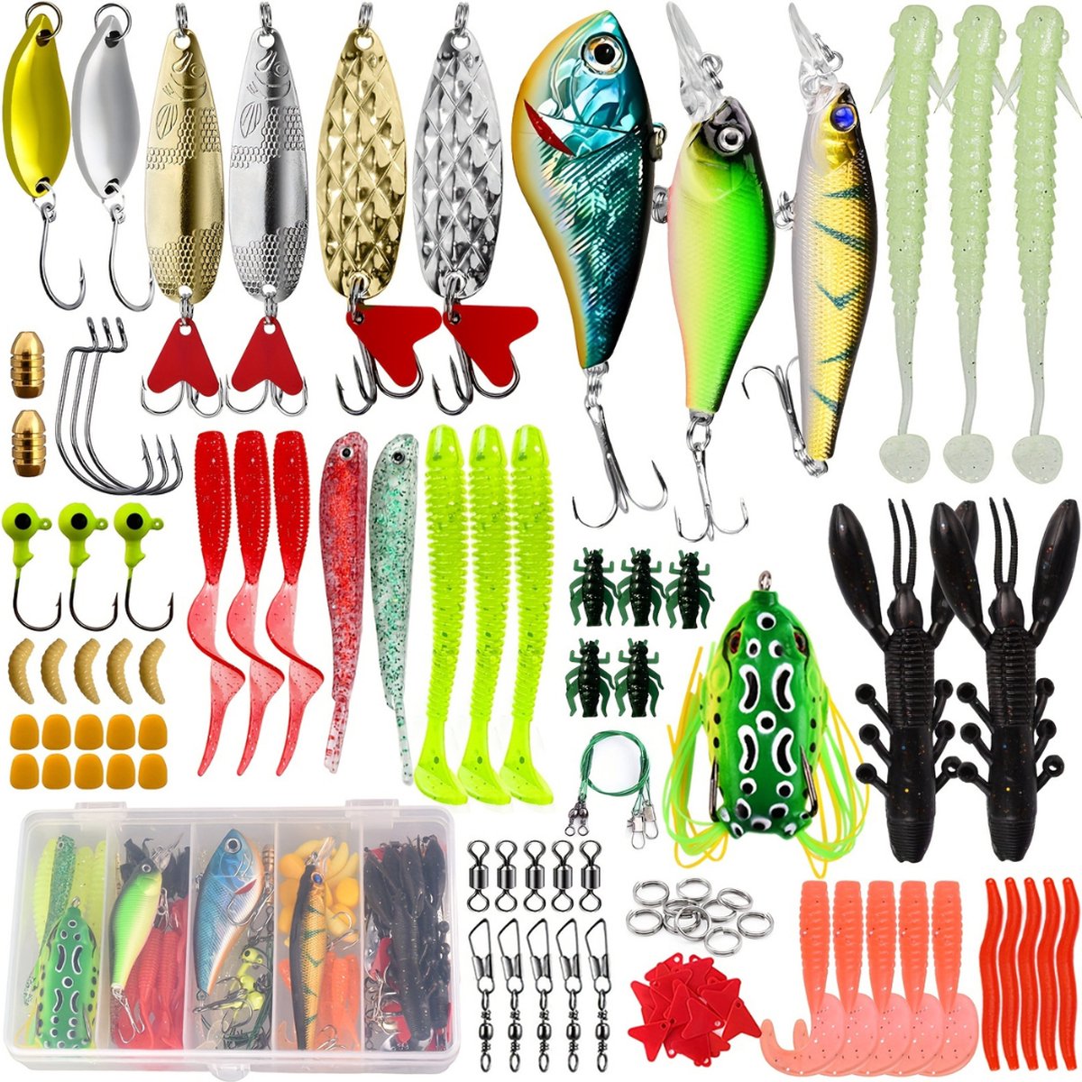 Bovista Visspullen - Viskoffer - Tacklebox - Kunstaas - Vis Accessoires - Hengelsport - Spullen - Roofvis - Karper - Snoek - 93 delig