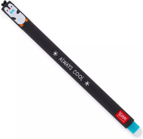 Legami - Uitwisbare Pen - Penguin - Inktkleur Turquoise - Navulbaar - Back to School