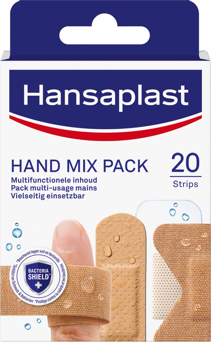 Goedkoopste Hansaplast Hand Mix Pack Pleisters - Wondpleisters - Wondverzorging - 20 Stuks