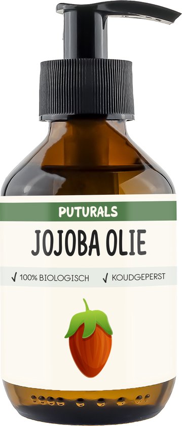 Foto: Puturals jojoba olie 100 biologisch 150ml koudgeperst en puur jojoba olie voor haar huid en gezicht cosmos gecertificeerd