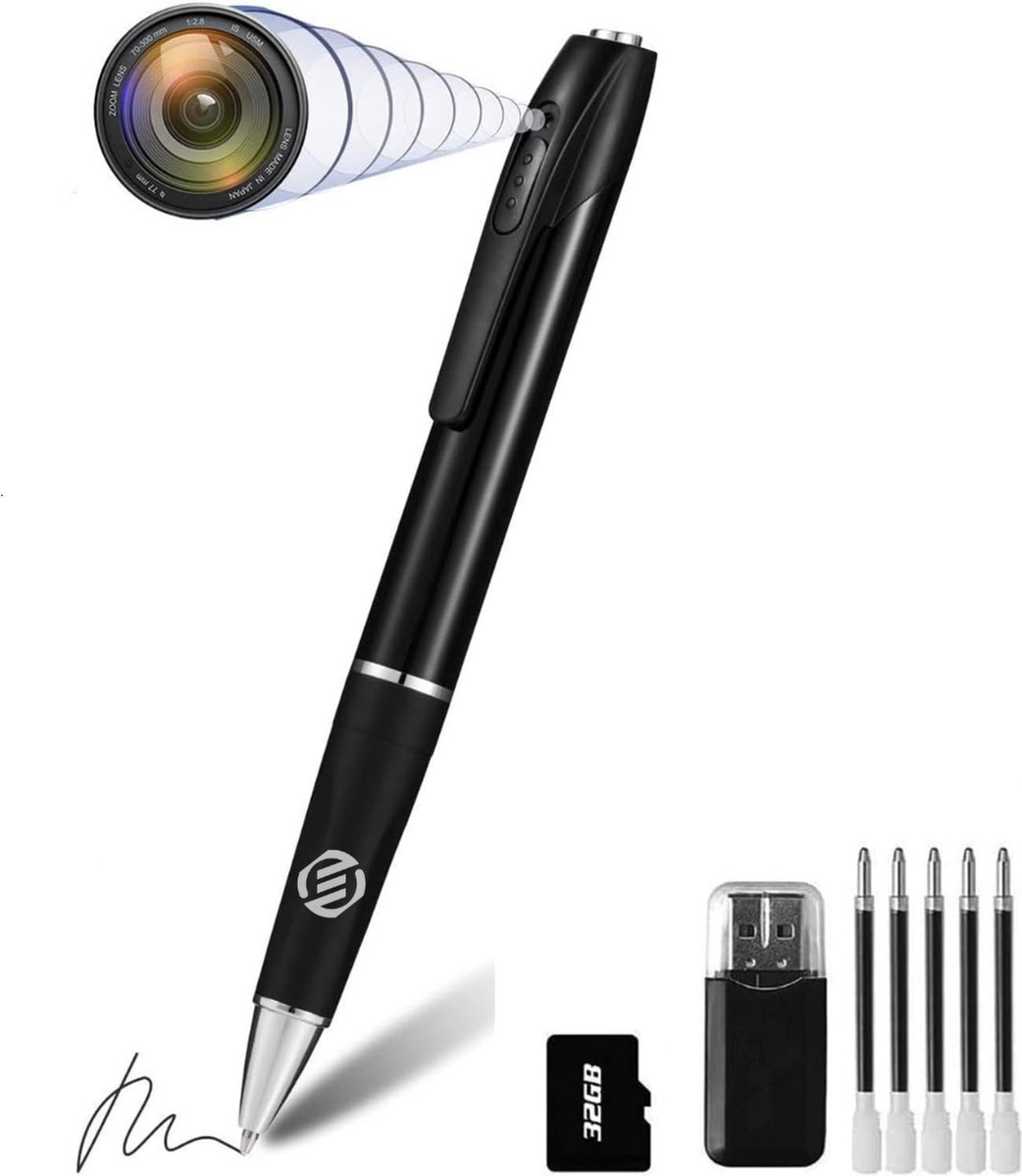 Equivera Spy Camera - Spycam - Mini Bewakingscamera - Kleine Camera - Verborgen Camera - Spionage - Voor Thuis, Kantoor, Auto