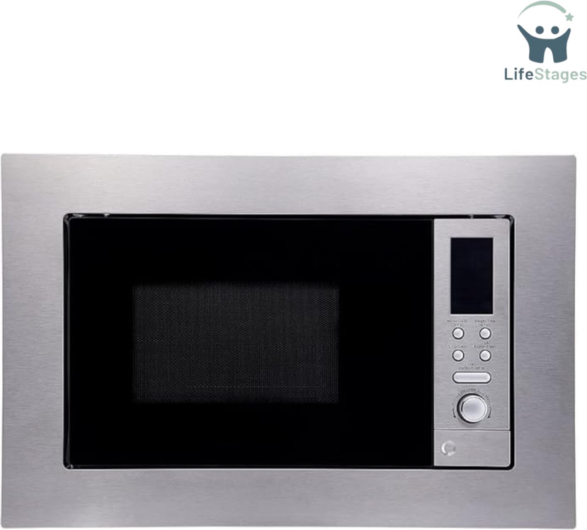 LifeStages - Combi Magnetron Inbouw - Magnetron met Grill - 5 Vermogensstanden - Digitale Timer - 800 W - 38 x 56 x 50 cm Inbouwmaten