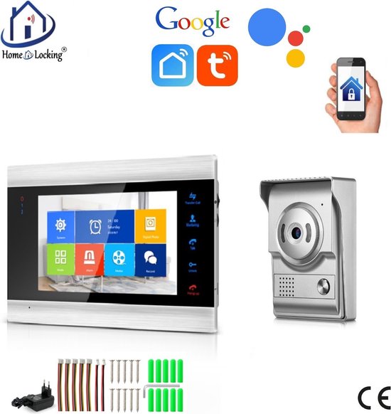 WIFI T-2104 Videodeurbel met APP Bediening en Spraakgestuurd - WIFI - €220,15