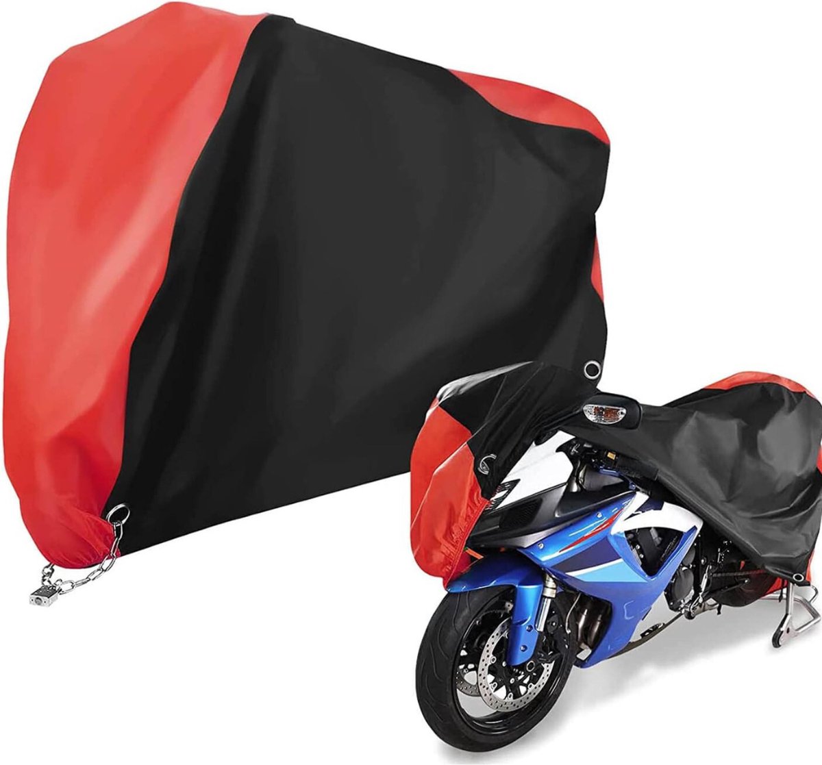Solacis Motorhoes waterdicht buiten - Motorhoes - Waterdicht - Motorhoes voor buiten - Scooterhoes - Must have voor uw motor!