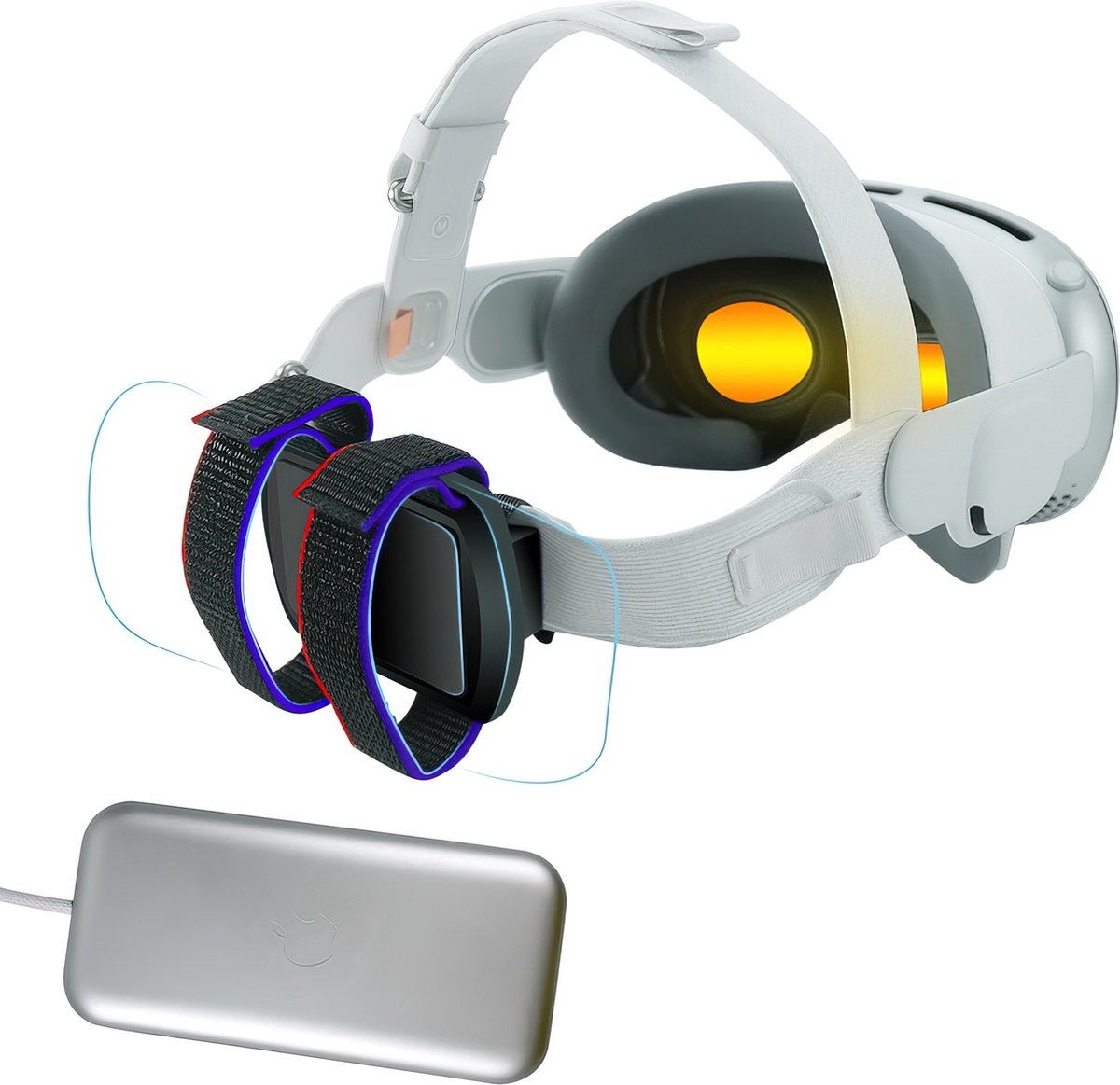Ainy - Powerbank batterij Houder voor VR brillen | Geschikt voor Apple Vision Pro , PS VR2 , Oculus Meta Quest | Vision Pro accessoires