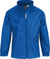Regenkleding voor jongens/meisjes - blauw - Sirocco windjas/regenjas - kinderen - Nylon 134/146 Kobalt