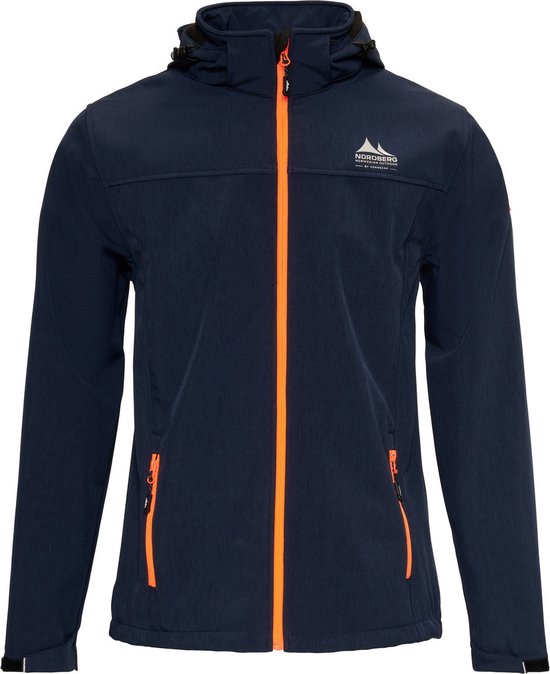 Foto: Nordberg mats softshell outdoor zomerjas heren navy donkerblauw melange maat xl