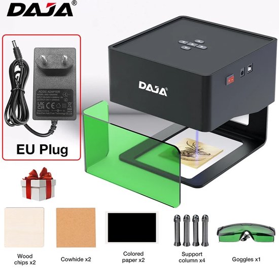 Foto: Daja laser graveermachine laser engraver bluetooth graveer machine met app zwart bluetooth