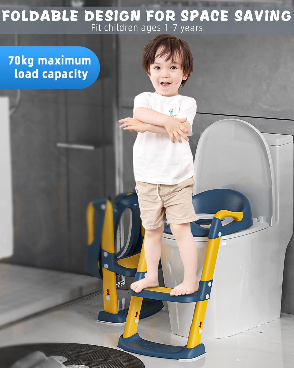 Toiletbril voor kinderen met trap, upgraded wc-opzetstuk voor kinderen