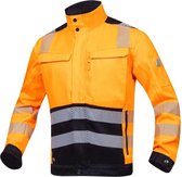 Prise jack Hi visibilité Ardon Signal+ | Orange/noir fluorescent | L | Veste de travail réfléchissante pour homme | EN ISO 20471, classe 2
