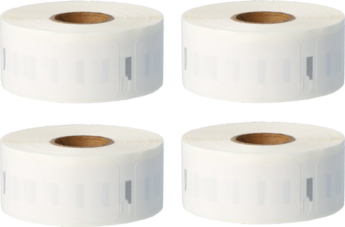 Dappaz - 4 stuks Dymo Labels Wit 11352 Compatible - 54 x 25 mm - 500 labels per Rol - Verzendetiketten - Adresetiketten S0722520