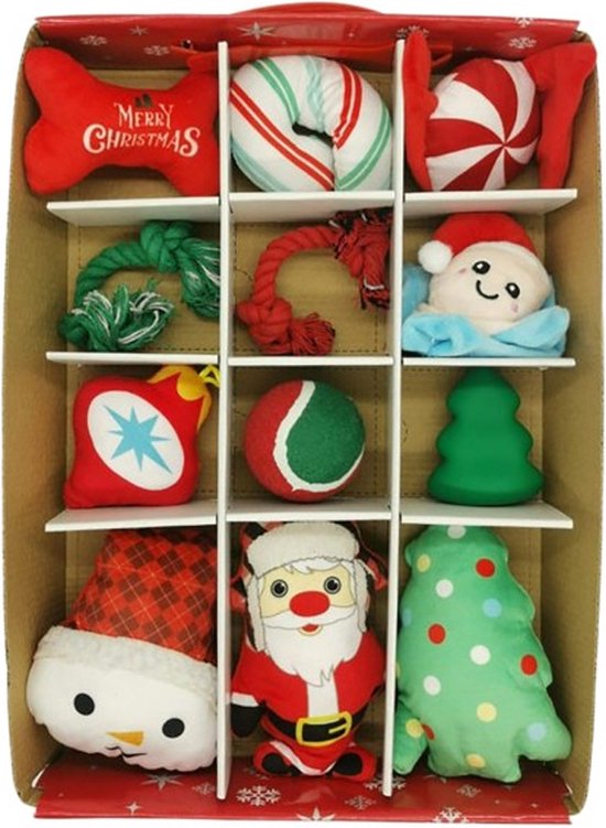 Relaxpets - Calendrier de l'Avent Chiens - Noël 2024 - 12 jouets uniques pour le chien