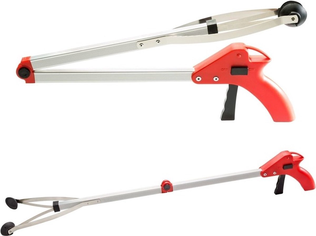 Goedkoopste 2x Grijptang/pick-up tang opklapbaar 77 cm - Grijptangen