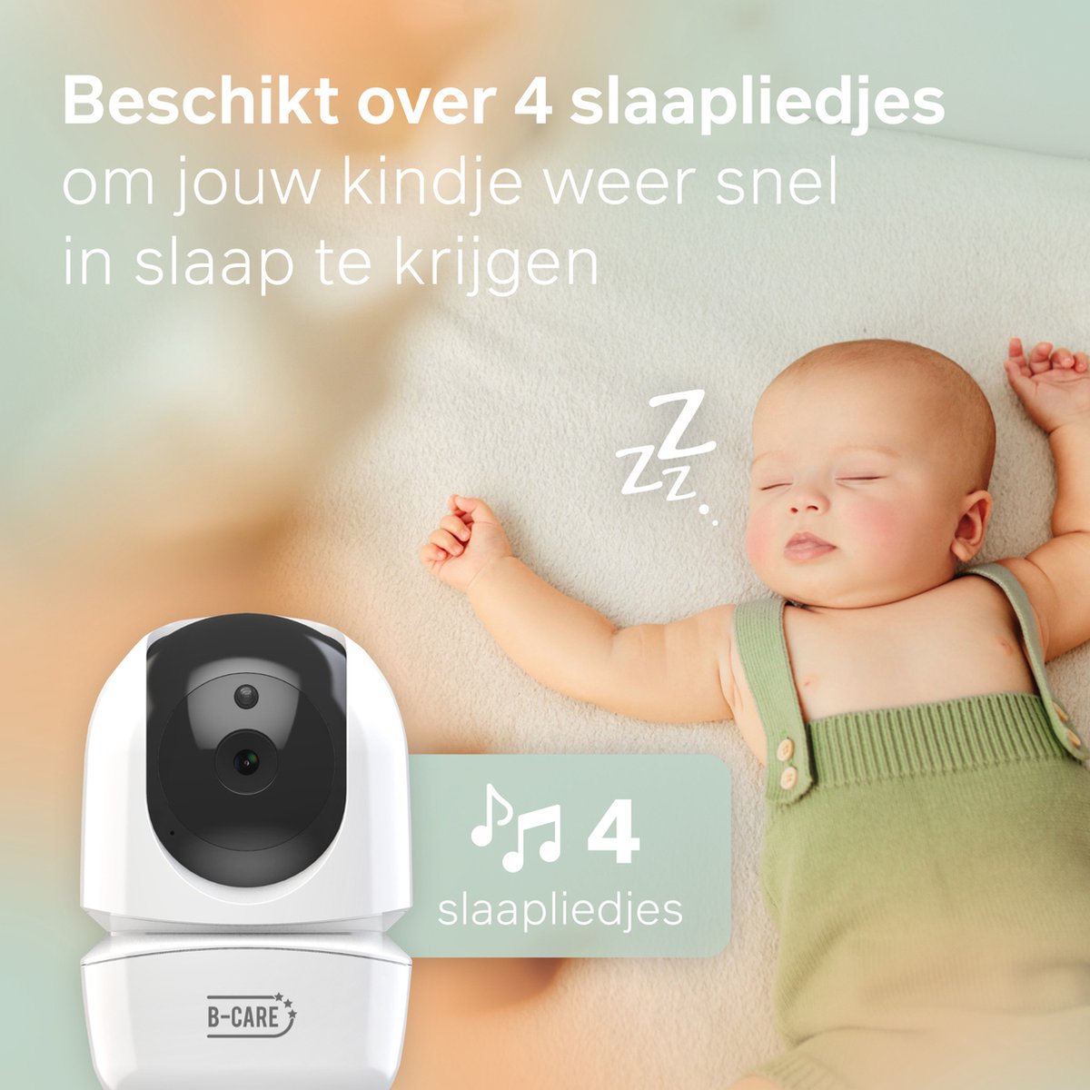B-Care Twinkle Regular - Babyfoon Met 2 Camera's - 4.3 Inch LCD Baby Monitor - Split screen - Zonder Wifi en App thumbnail 4