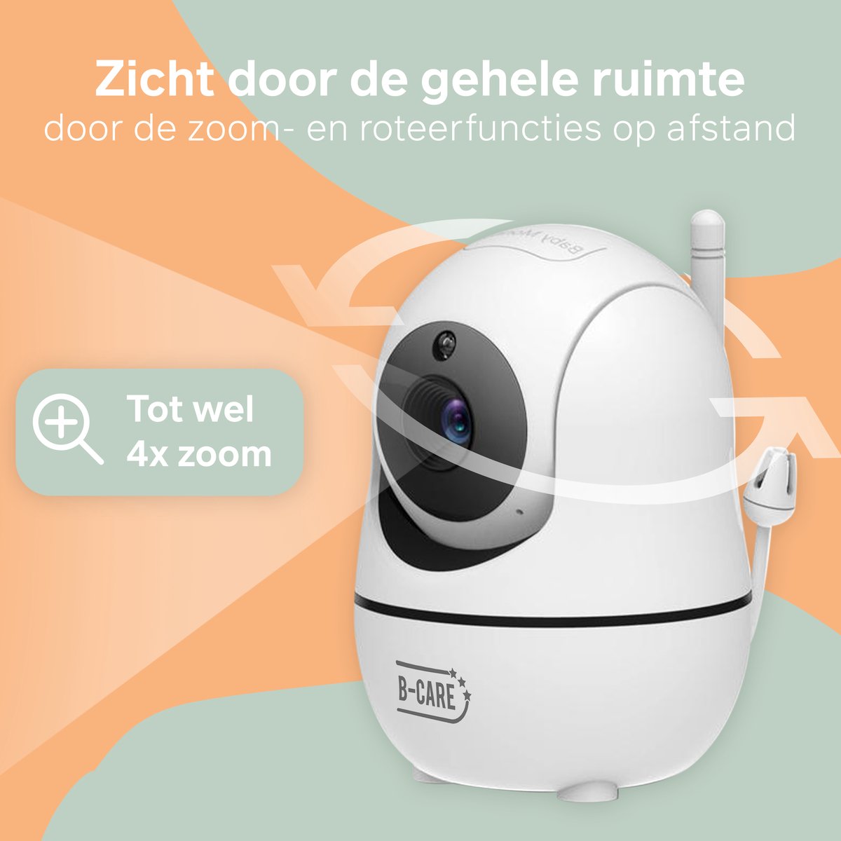 B-Care Sparkle Ultimate - Babyfoon Met 2 Camera´s - 7.0 Inch HD Baby Monitor - Split Screen - Zonder Wifi en App thumbnail 6