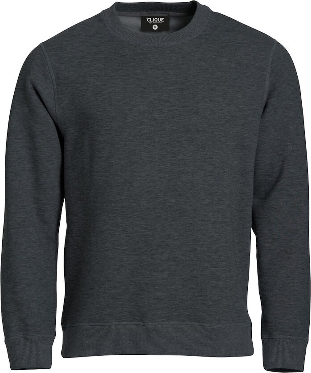 Clique Classic Roundneck 021040 - Antraciet Melange - M