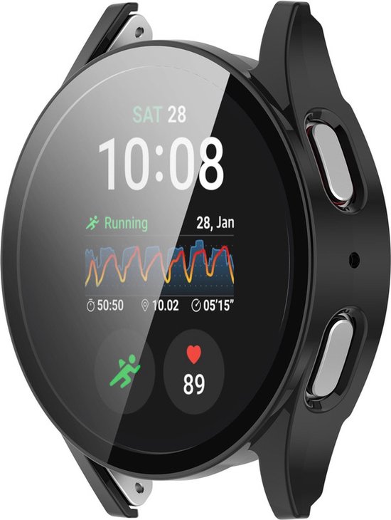 Protecteur d'écran pour boîtier de montre - boîtier - verre trempé - adapté pour Samsung Galaxy Watch 7 (40 mm) - noir