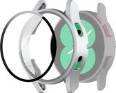 Watch case screenprotector - hoesje - gehard glas - geschikt voor Samsung Galaxy Watch 4 (40 mm) - donkerblauw