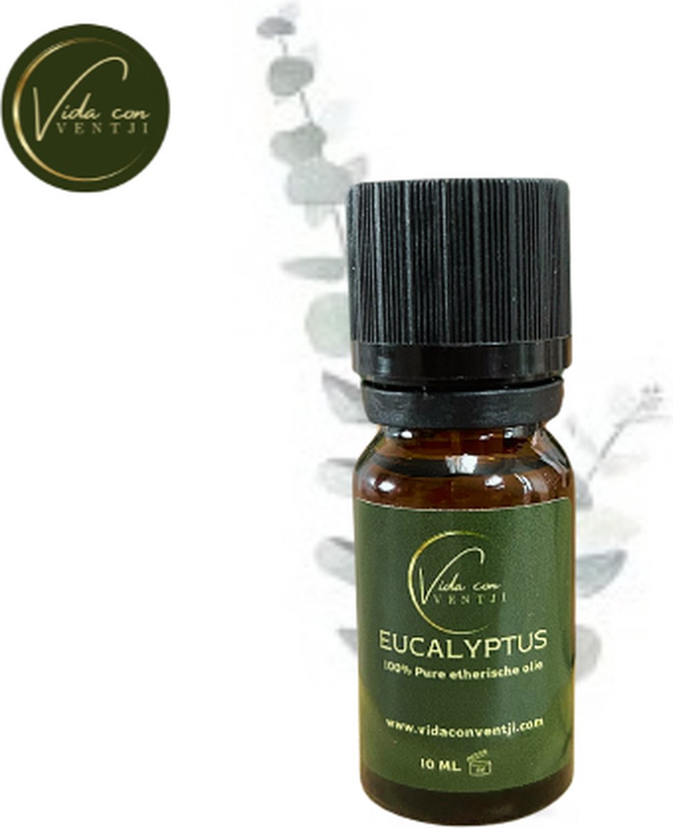 Goedkoopste Vida con Ventji® - Essentiële olie - Etherische olie - Aromatherapie - Olie voor aroma diffuser - Eucalyptus - 100 Natuurlijk - Premium Kwaliteit