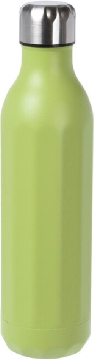 RVS thermosfles / isoleerfles voor onderweg 500 ml appeltjesgroen - Thermoflessen