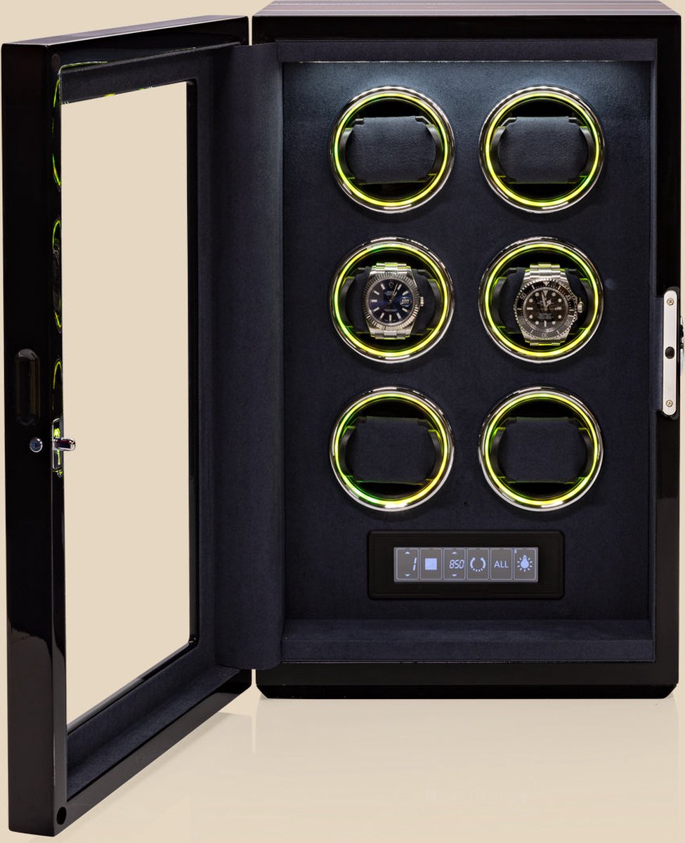 Roogs watchwinder voor 6 horloges