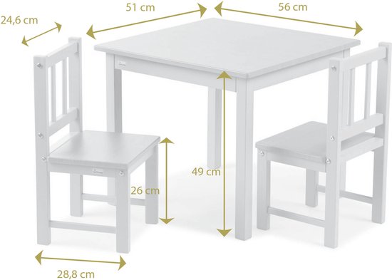 Geuther Kinderstoeljes voor Peuter met Kindertafel - Kinderzitgroep - Wit van Geuther — afbeelding 2