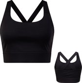 By-VP Sport BH Dames - Padded Sport Top - Medium Support - SportBH - Zwart - Maat XXL - Robin van Persie