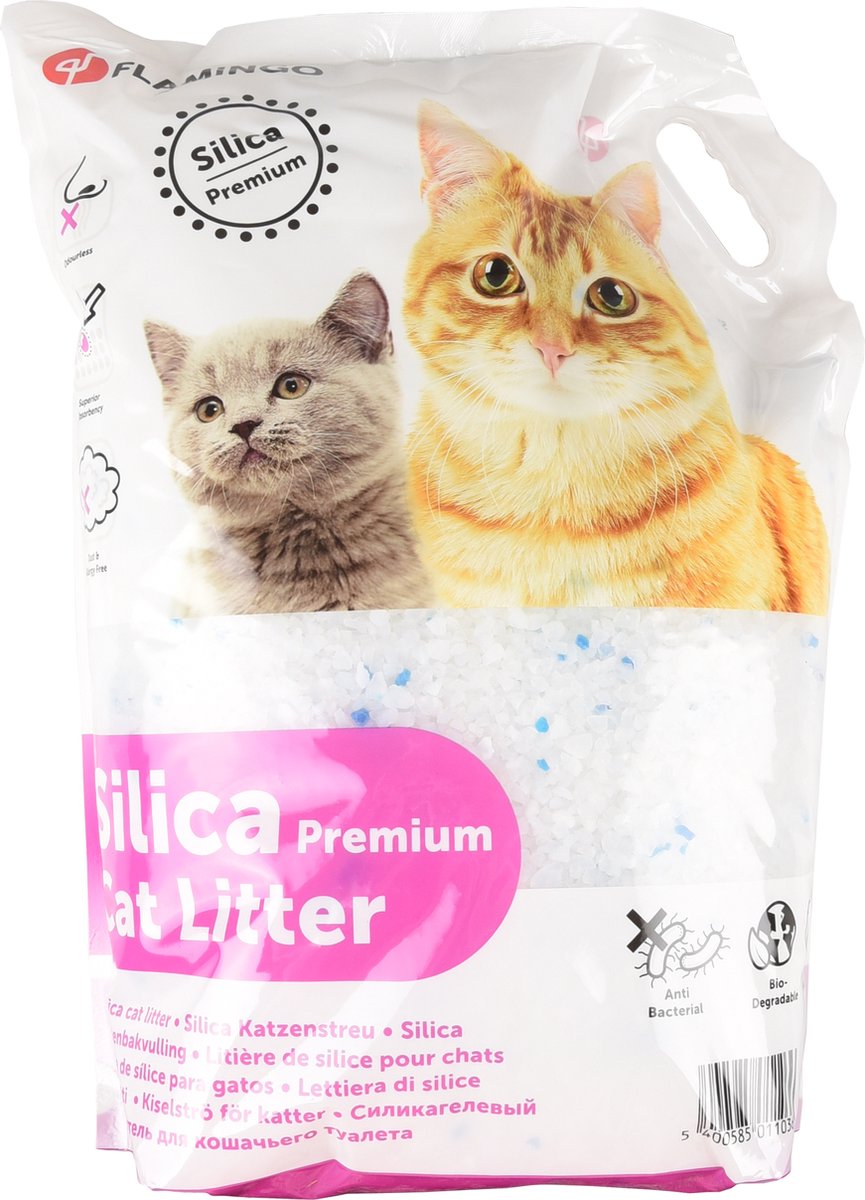 Flamingo Kattenbakvulling Silica – Grove Korrels, 10L voor 12 Weken, Super Absorberend, Stofarm, Ideaal voor Katten Flamingo Kattenbakvulling Silica – Grove Korrels, 10L voor 12 Weken, Super Absorberend, Stofarm, Ideaal voor Katten