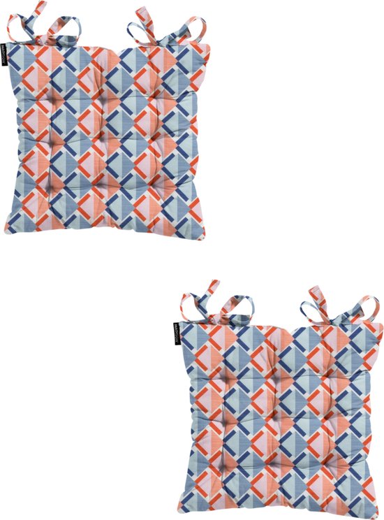 Madison - Coussin d'assise - Universel - 2 pièces - 46 x 46 cm - Siem Indigo - Jardin - Toscane