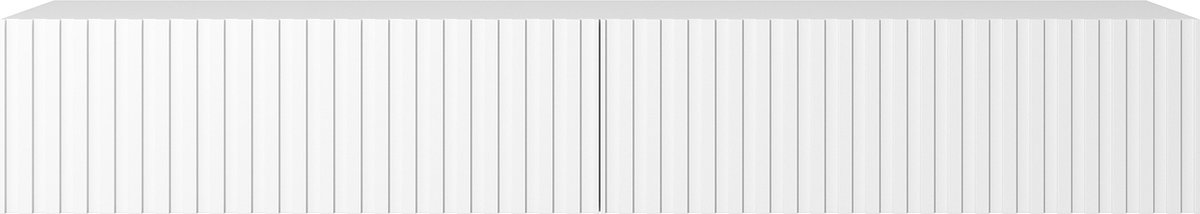 Selsey Telire - RTV kast 175 cm - Wit met lamellenfront