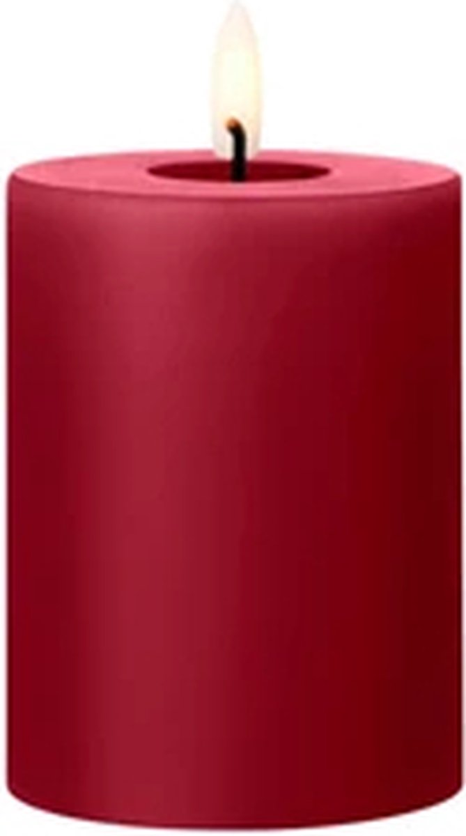 Ester & Erik Led Pillar kaars H10cm winter berry Rood
