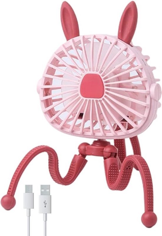 SIXRUN Kinderwagen Ventilator - USB Ladbar & Leise Für Babys