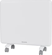 Bol.com Auronic Convectorkachel - 1000W - Elektrische Verwarming - 3 Standen - Metalen Paneelverwarming - Vrijstaand - Wielen - Wit aanbieding