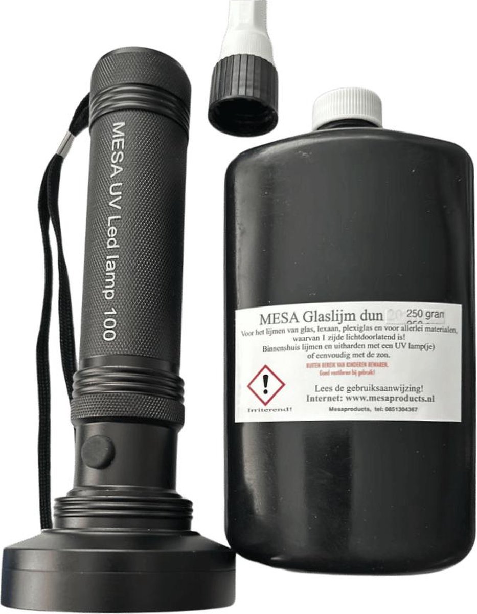 Glaslijm 250 gram dun + 100 led’s UV lamp