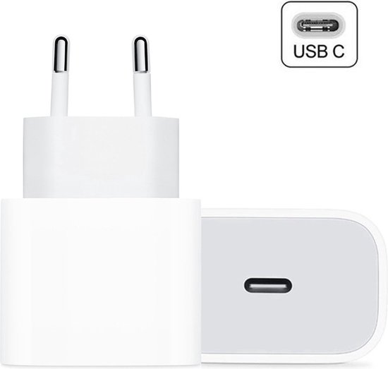 Foto: Quick charge usb c oplader geschikt voor apple iphone 16 15 14 13 12 11 lader 20w usb c stekker bstnl snellader cadeau