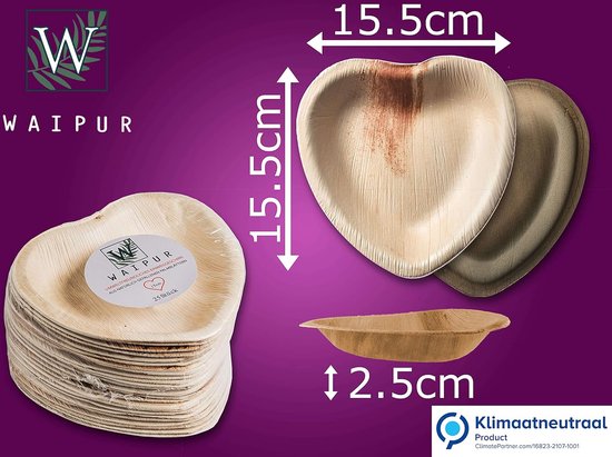 Bord van palmblad ovaal 170xh30 mm | Bio wegwerpservies