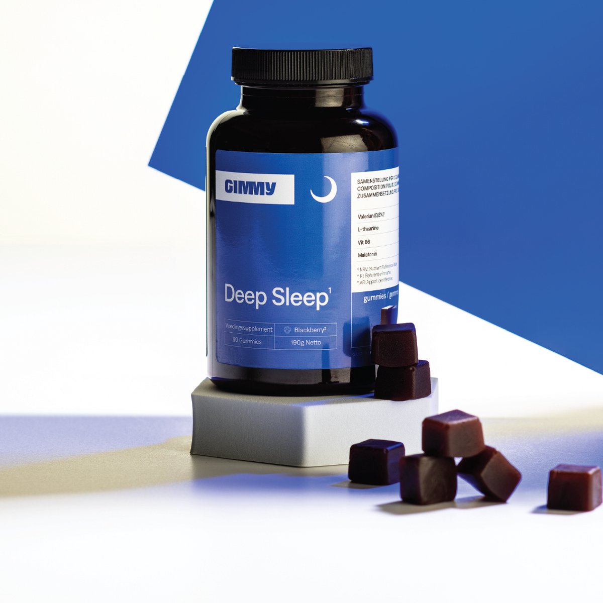 Goedkoopste GIMMY Deep sleep - Slaap supplementen - Premium vitamine gummies voor betere slaap - geen capsule, poeder of tablet - Melatonine, L-Theanine, Valeriaan, Vitamine B6, Kamille - Vegan, Suikervrij & natuurlijk - ontwikkeld door apothekers - 60 gummies