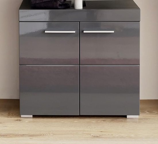 Relaxdays wastafelonderkast - sifon uitsparing - met